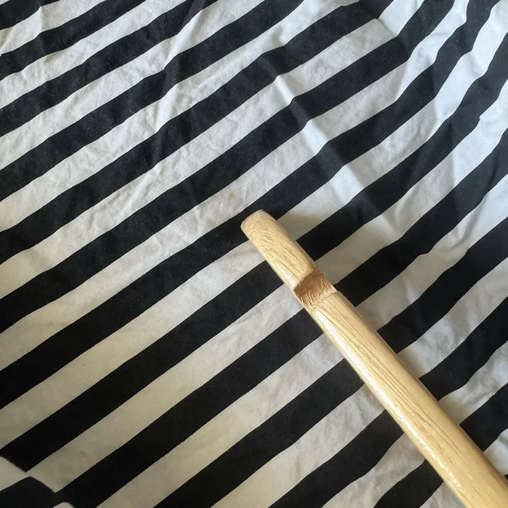 POTTERY BARN EMILY & MERITT PIRATE STRIPE XL Twin Sheet Set Black French Chic